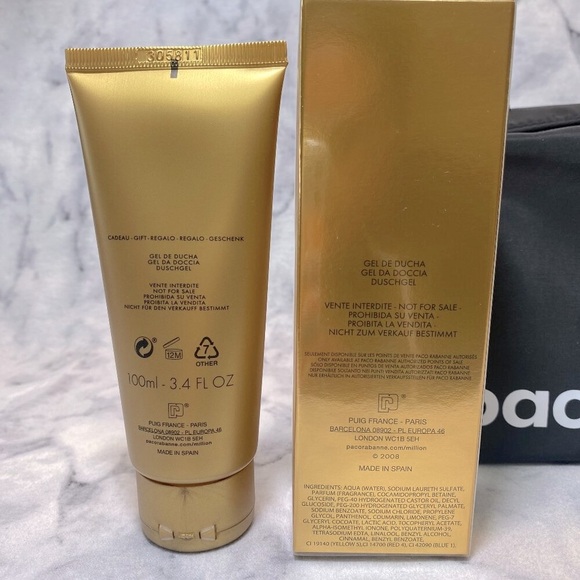 Paco Rabanne 1Million Gift Set - 3pc Toiletry Pouch, Shower Gel, Sample, NEW - Picture 4 of 13